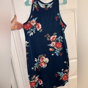Rue21 juniors navy blue fitted summer dress XXL